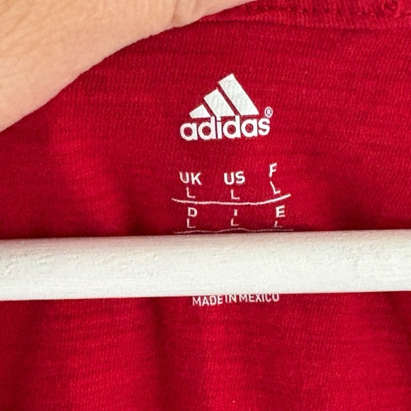 Adidas University of Nebraska Huskers Womens V Neck Top Size Large - Picture 4 of 5